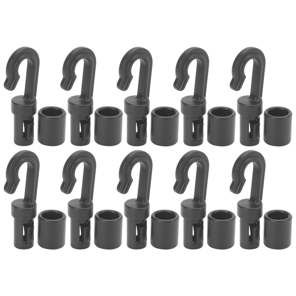 10Pcs Kayak Canoe Bungee Shock Cord Hooks Plastic Cord Rope AntiCorrosion Hooks for Boat