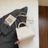 Korean foreign style handbag women's 2025 summer new fashion plaid small square bag high value shoulder messenger bag