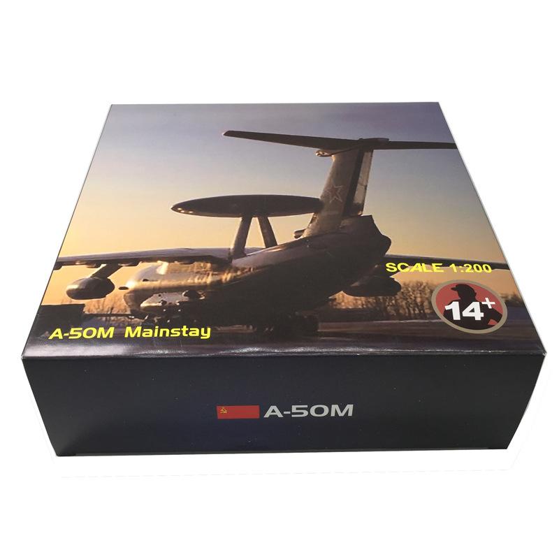 

Металлическая литая модель советского истребителя Бериев А-50 в масштабе 1/200 для украшения дома светло-серый