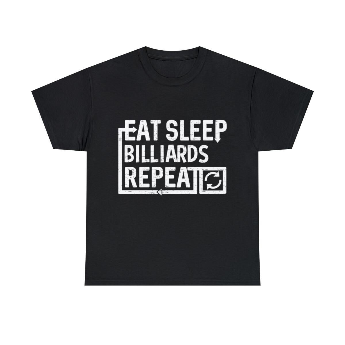 Eat Sleep Billiards Graphic Tee Shirt, S-5XL S