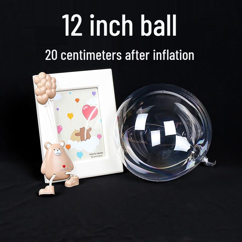 Influencer Bobo Balloon No-Stretch Bouquet - Transparent Wedding & Birthday Decoration