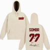 Men Women SOMBR 77 Graphic Hoodie Pullover, Vintage  Signature Print Hooded Sweatshirt, Hip-hop Street Casual Long Sleeve Tops