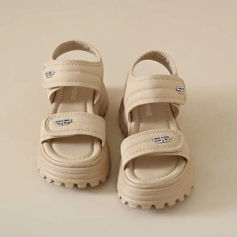 Fashion T Strap Strappy Black Sandals Women Genuine Women Shoes Slippers Sneakers Sport Snaeaker Krasofka Kit Runners Offers