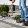 KADAX Metal Rake For Leaves Grass Stones Garden Solid 155cm With Handle