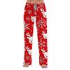 Women's Christmas Print Loose Fit Pajama Pants for Sleep and Home Relaxation
