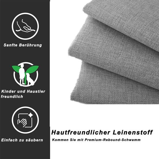 Youth Bed 90x200cm Cotton Linen Fabric Storage with Drawers Pull-out Single Headboard Lines