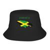 Jamaica Flag Map Bucket Hat  Harajuku FisherUnisex Caps Breathable Vacation Sunscreen Hats For Unisex Casual Printed Cap