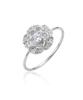 Helene Jewelry 925 Silver Blooming Flower Miss Ring Silver Thread Ring (Type D)