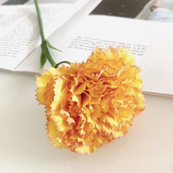 Künstliche Nelkenblume 29 cm Fake Seiden-Nelkenblume mit Einzelstiel für Hochzeit Brautstrauß Jubiläum Geburtstag Haus Esstisch Dekoration