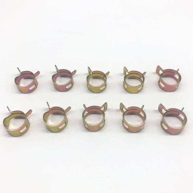 10Pcs Spring Hose Clamp Kit Fuel Line Spring Clamp Hose Pipe Clamp Fasteners 5/6/7/8/9/10/11/12/13/14/15/16mm