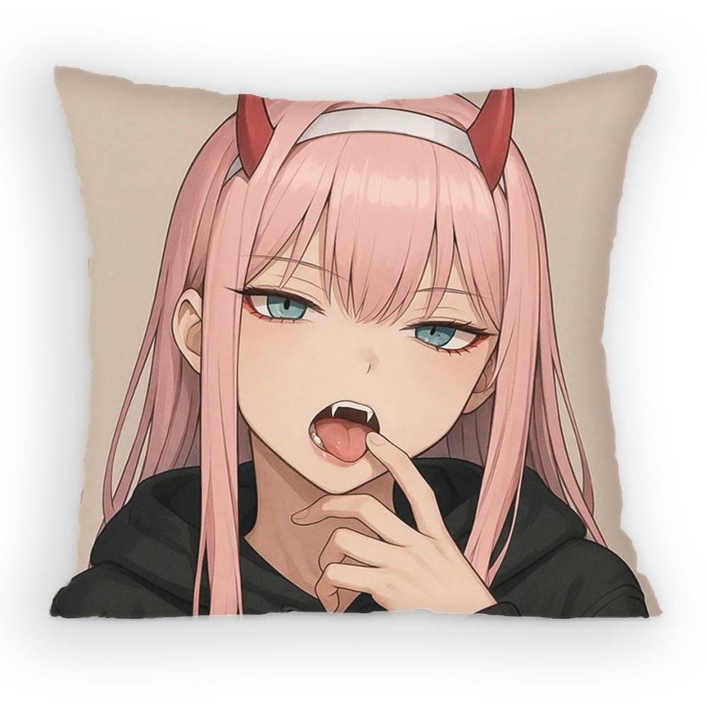 Darling In The Franxx Anime Girl Pillow Case Antidustmite Pillowcase Invisible zipper silky Sofa cushion cover for bedroom