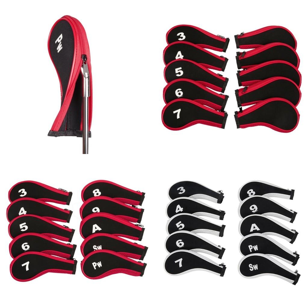 Multicolor Golf Club Iron Headcovers With Zipper And Padded Neoprene Material Pcs)