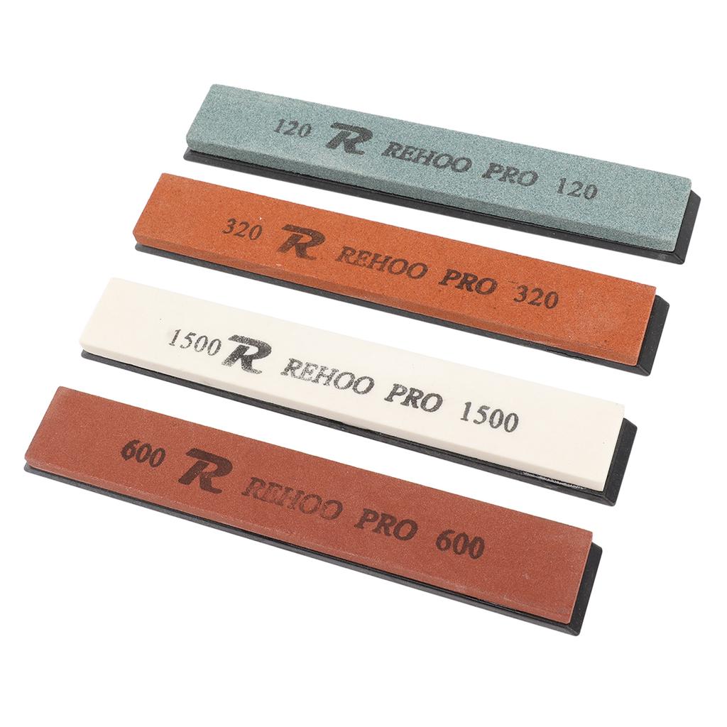 4Pcs Knife Sharpening Stone Knife Sharpener 120 320 600 1500 Grit for Scissors Chisels Axes