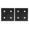 2pcs Durable Rectangle Bracket Connector 4 Holes Aluminum Profile End Cap  For Wood Joining