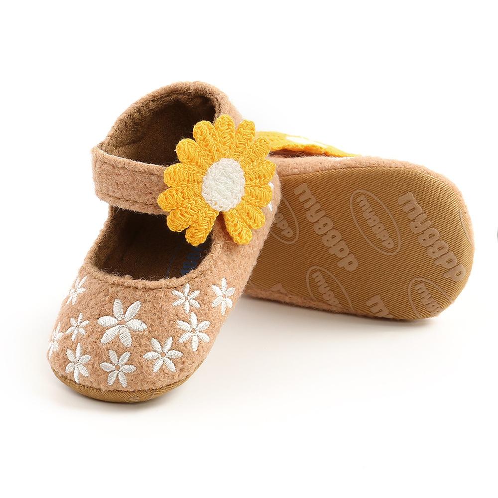MYGGPP Frühling Herbst Sonnenblume Baby Prinzessin Schuhe Kleine Babyschuhe Babyschuhe Weichen Boden Kleinkind Schuhe
