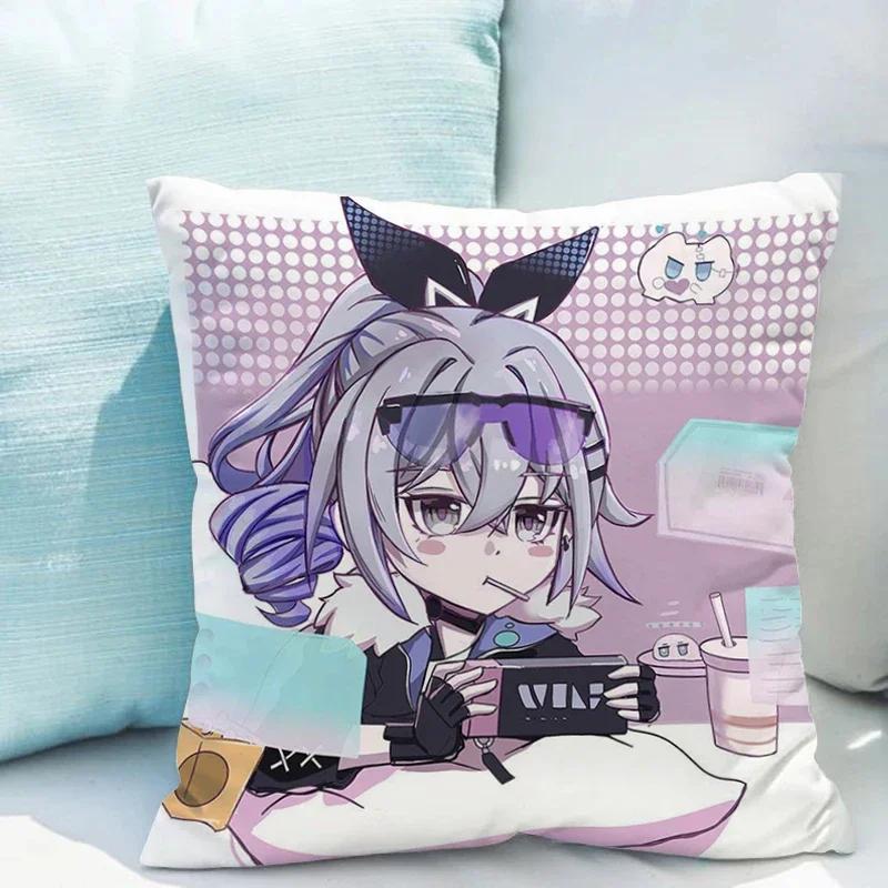 Honkai Star Rail X Cushions Covers Double-sided Printing Cushion Cover X Short Plush Decoration Living Room Car Sofa