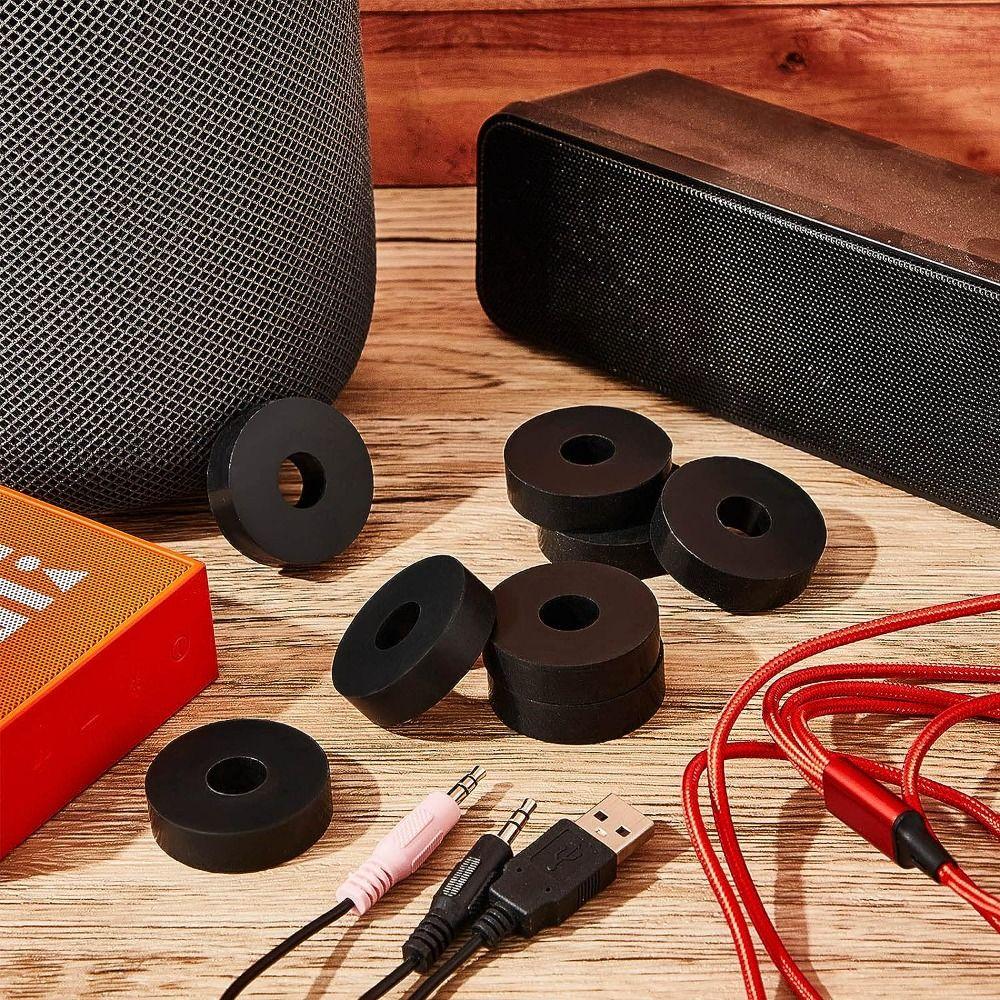 8 Stück Gummi Gummi Abstandshalter Schwarze Runde Unterlegscheiben Langlebige Abstandshalter Unterlegscheiben Zuhause