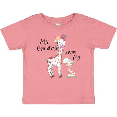 Inktastic My Grandma Loves Me Giraffe Baby T-Shirt Mothers Day Grandmother Child