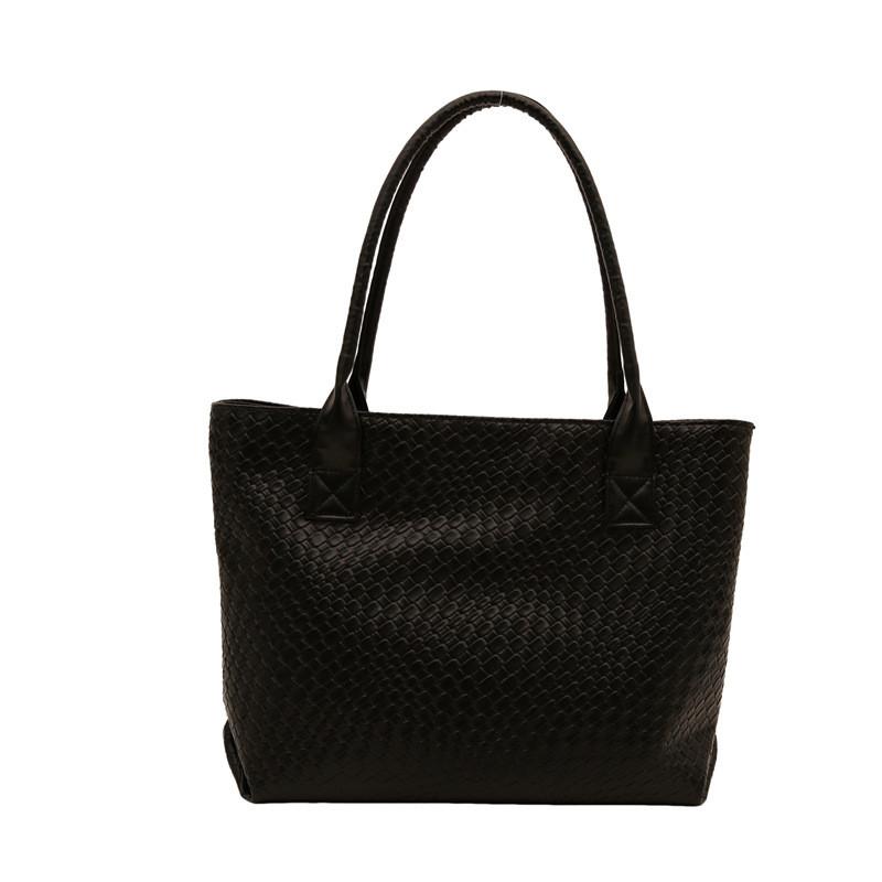 Stylish Korean Large Capacity Tote Bag For Women With Woven Texture Design Ideal For Daily Use