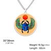 Dawapara Egyptian Scarab Beetle Pendant Necklace Ancient Egypt Jewelry Protection and Blessing Amulet Stainless Steel Necklace