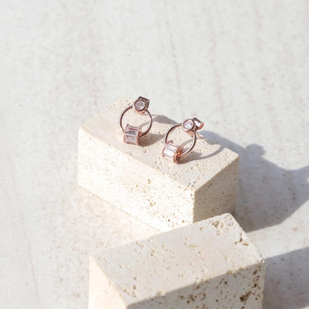 Dieuamour 14K Gold Pin Karina Mini Earrings