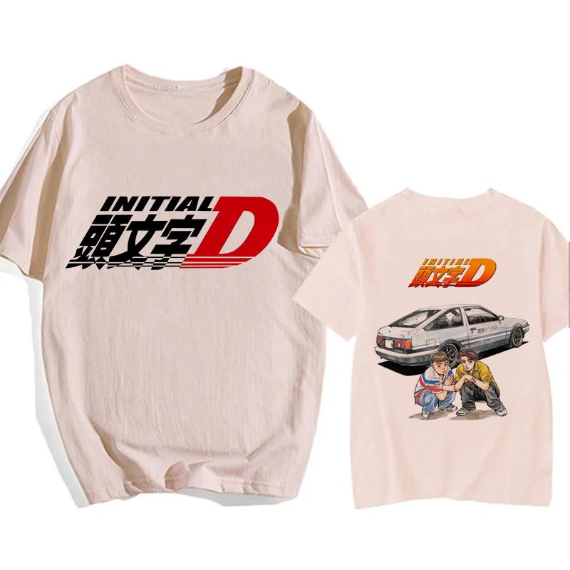 Japonské anime Initial D EU velikost tričko Redsuns kreslené gotické topy AE86 vtipné Harajuku manga tričko pánské grafické tričko mužské