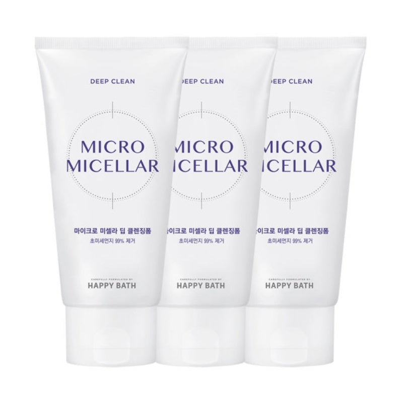 Happy Bath Micro Micellar Deep Cleansing Foam 120g 1Pc/2Pcs/3Pcs