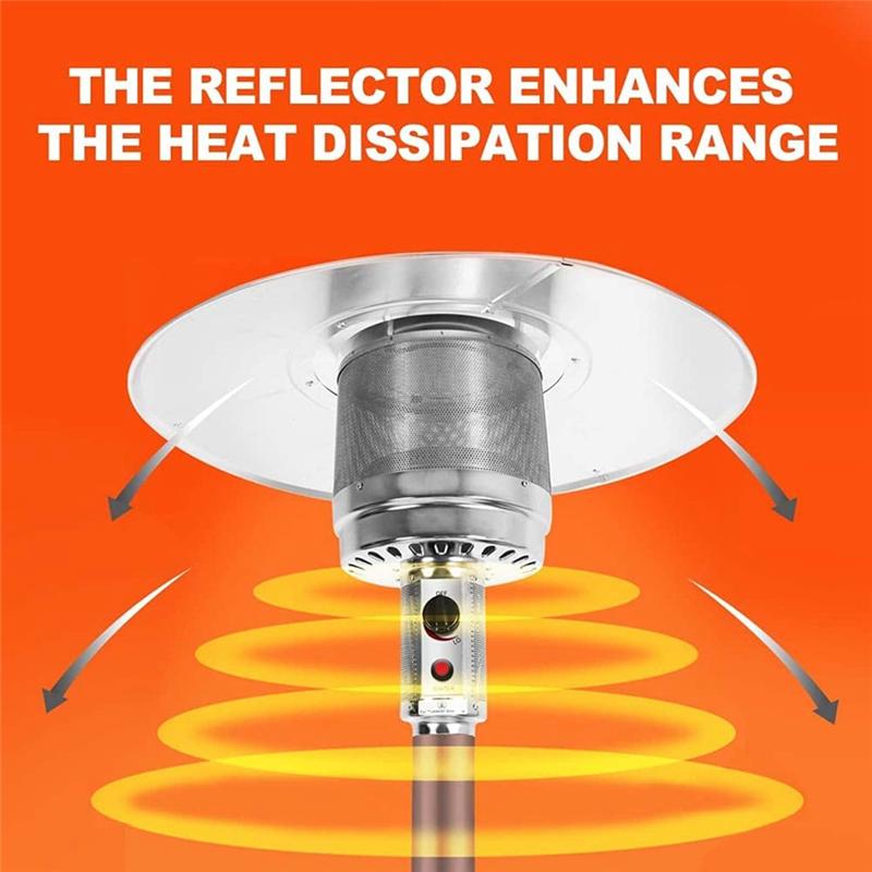 Patio Heater Shield Replacement Accessories, Top Shield Reflector Aluminum Winter Heater Shield Reflector For Outdoor