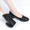 Soft sole soft leather thick heel middle heel single shoes middleaged mother shoes new spring and autumn commuting versatile casual single shoes wome