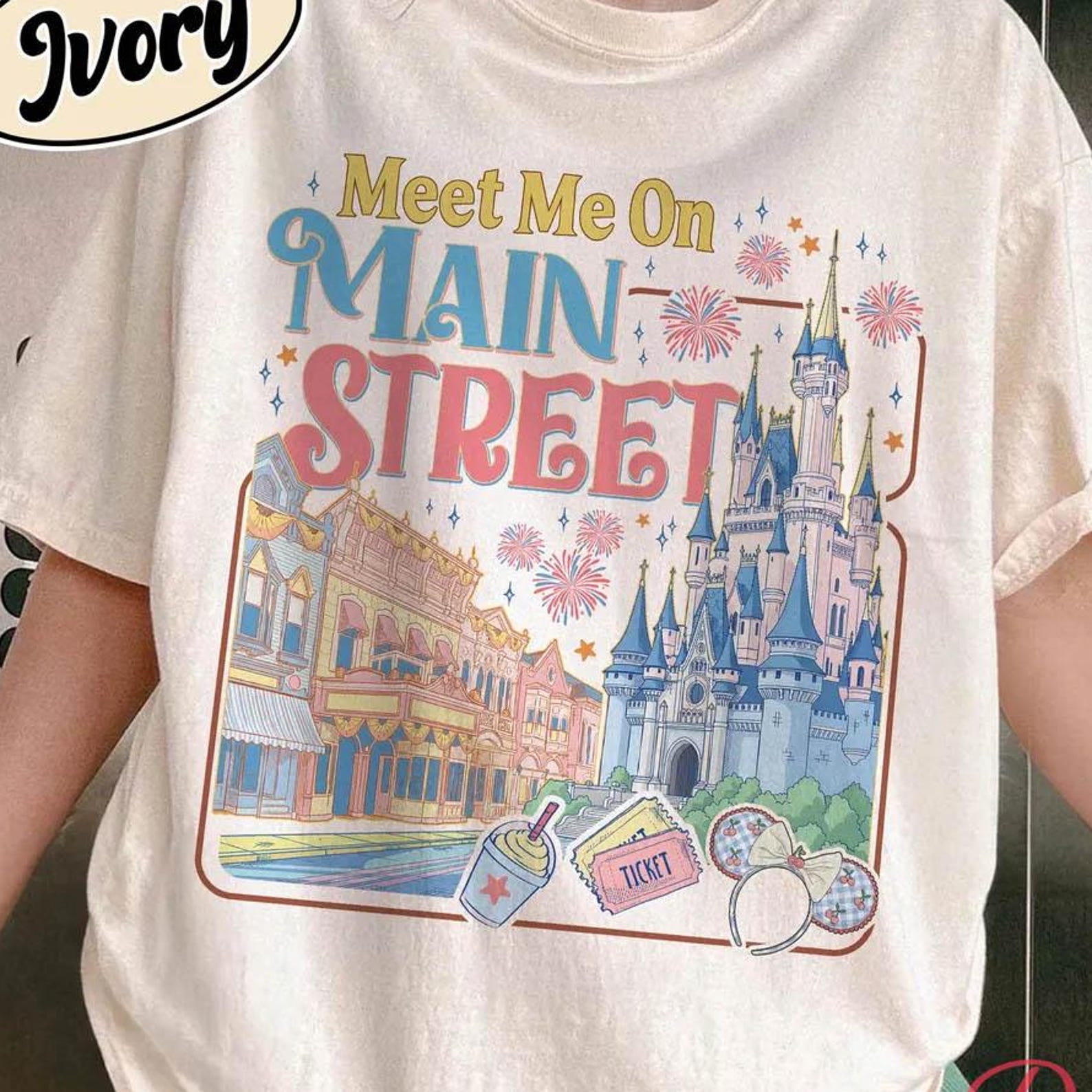 Meet Me On Main Street Comfort Colors Shirt, Magic Kingdom Tshirt, Main Street Theme Park Tee, Family Trip Matching Shirt 4XL