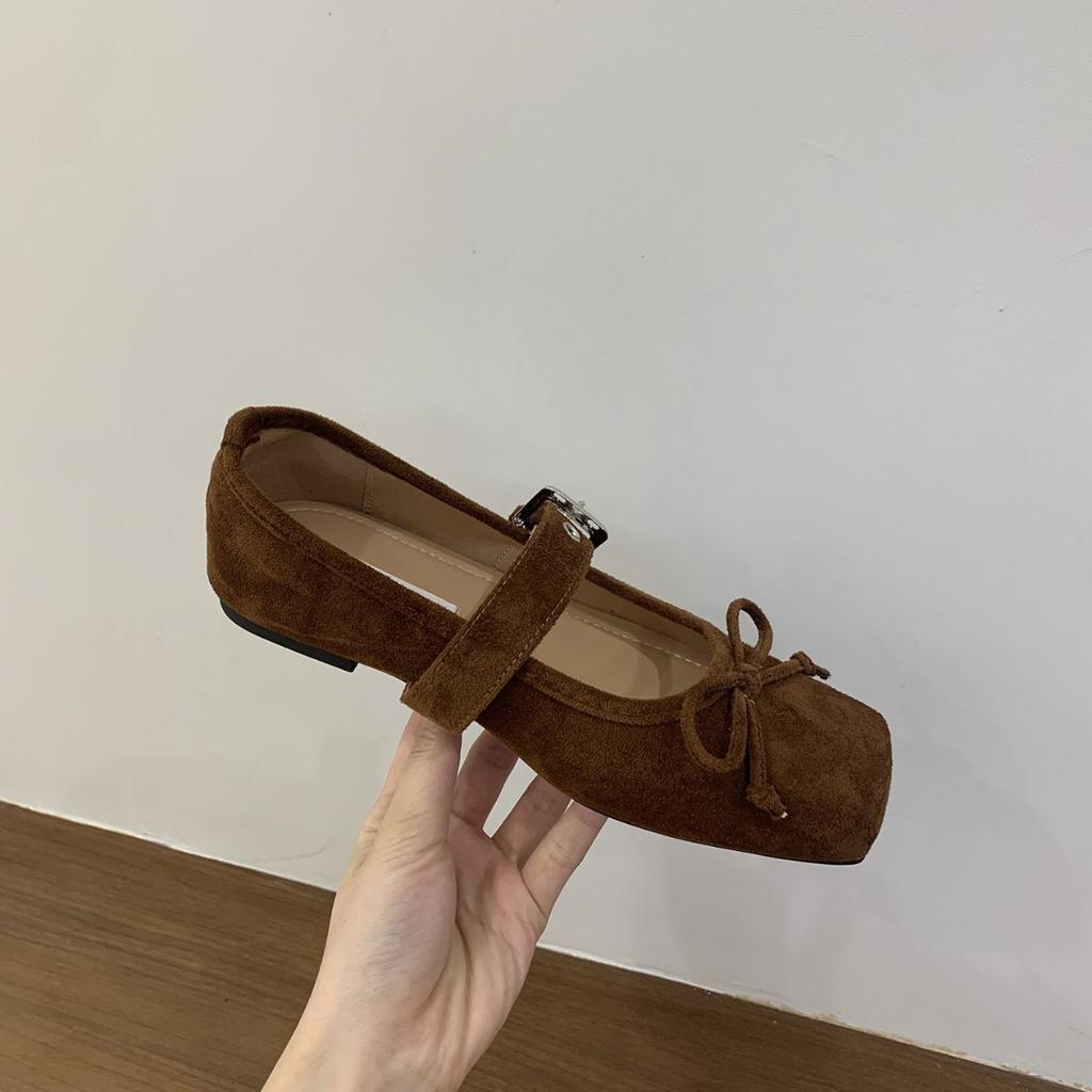 Retro leopard print ballet style shallow mouth single shoes women's flat 2025 new autumn French fairy skirt Mary Jane shoes