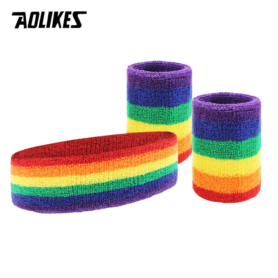 Aolikes Unisex Sport Wristband Sweatband Breathable Running Basketball Badminton Wrist Protector for Safety