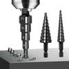 3-12mm 4-12mm 4-20mm Hole Step Drill Bit 3Pcs Black