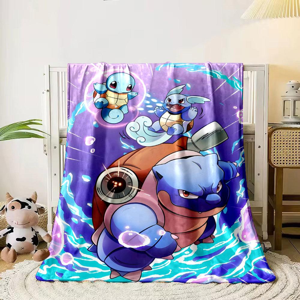 

Three turtle-like creatures in evolutionary stages surrounded by water effects. for all seasons blanket lunch break throw gift 80cm x 120cm