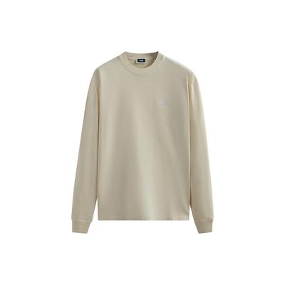 Long-Sleeve Lax Tee Sandrift Men Tops Cream KHM030632-104
