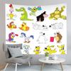 Cartoon Baby Animals Tapestry Cute Tiger Tapestry Creative Theme for Children Wall Hanging Living Room Bedroom Dorm Tapestries