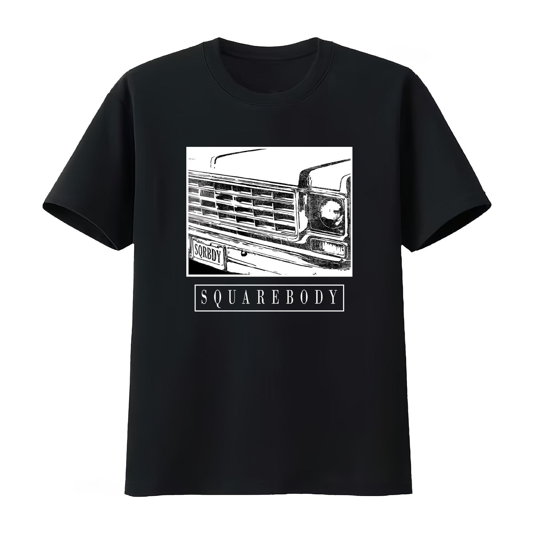 Square Body Truck T Shirt for Unisex 70s Squarebody C10 K10 Design Ideal Car Enthusiasts Unisexly Classic Present 2026 Summer T Shirt S