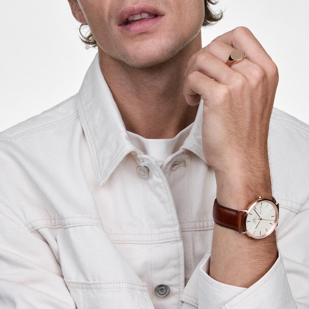 Daniel Wellington Classic Signet Ring 2-Color Simple Couple Ring Bold Signet Ring (Type A)