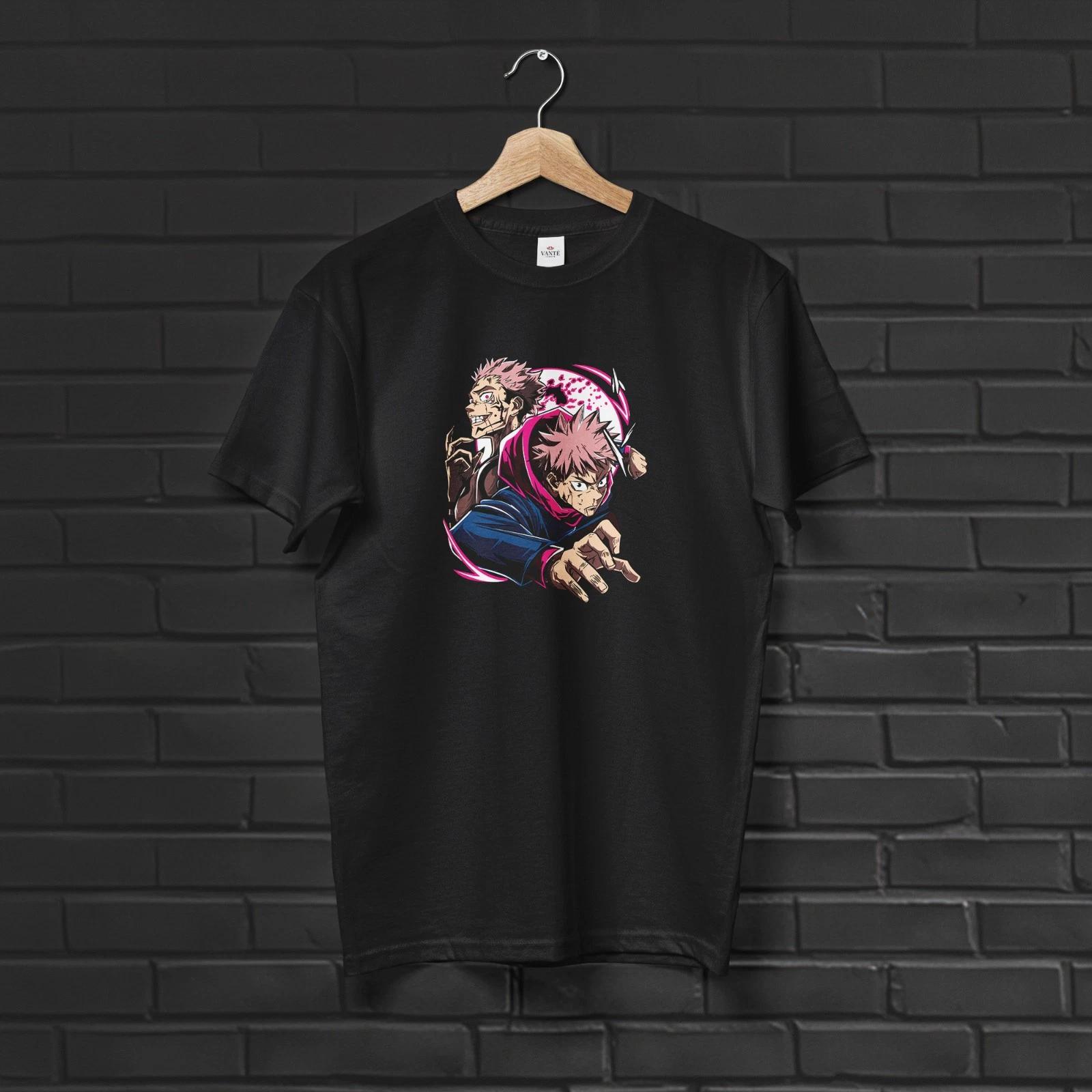 Yuji Itadori Sukuna Anime T Shirt Cursed Energy Graphic Cotton Streetwear Tee S