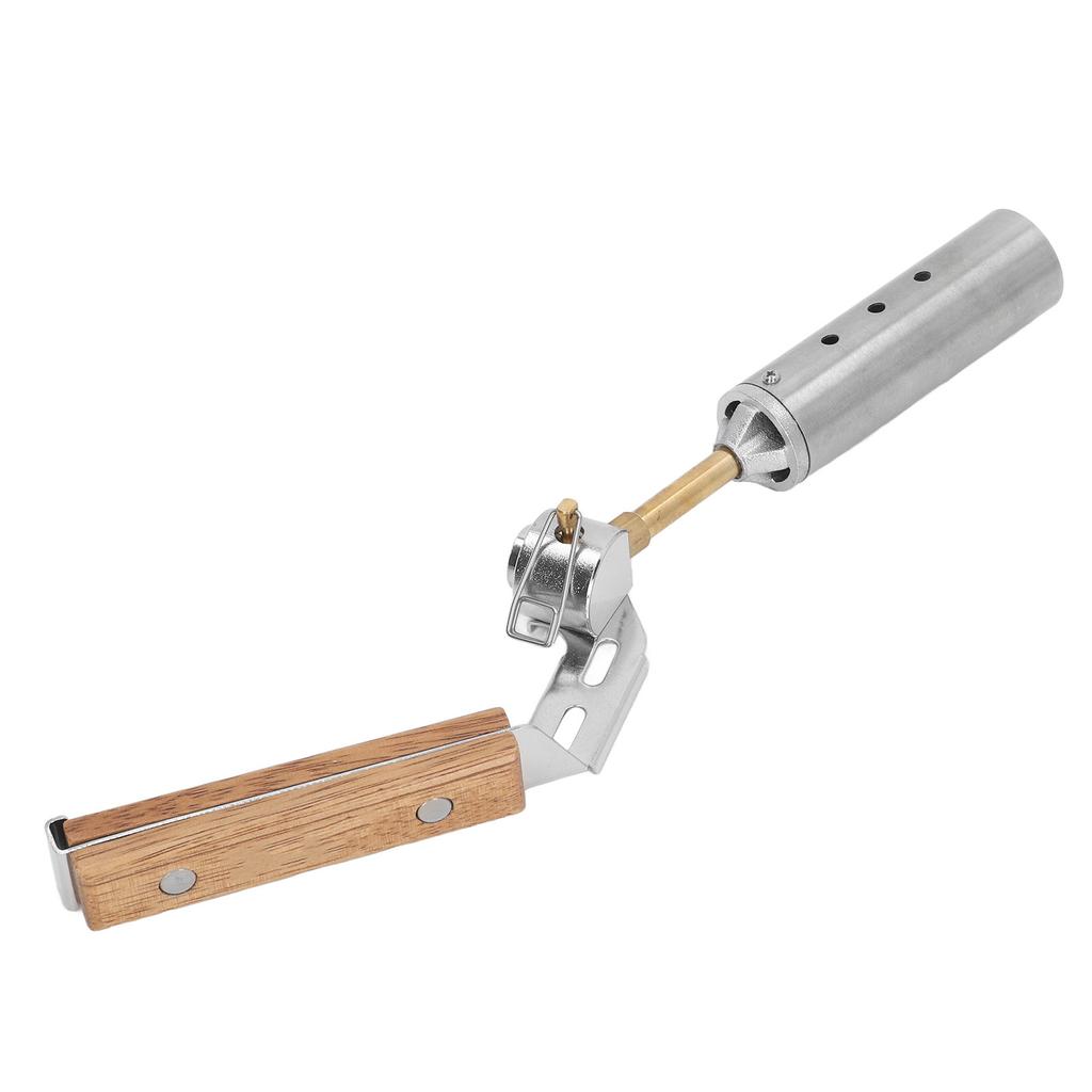 Flamethrower Foldable High Power Outdoor Torch Portable Wooden Handle Houseables Torch for Picnic Cooking