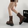 Fashion temperament, thick-soled high-end Martin boots for women's 2025 new summer height-increasing and thin British style short boots