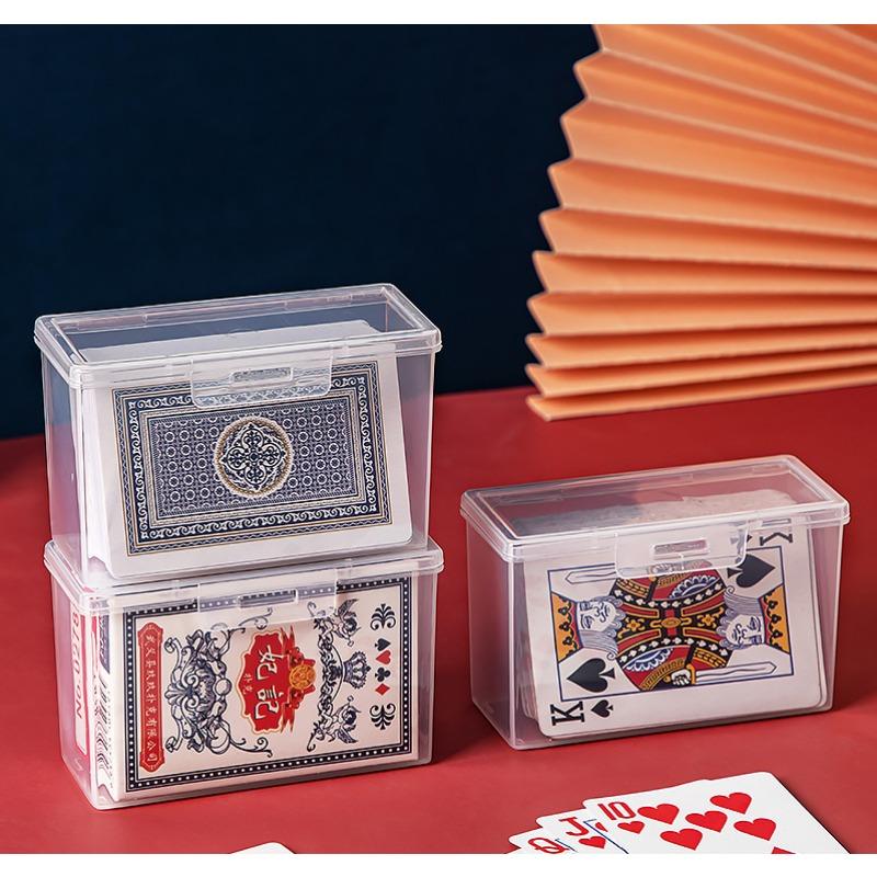 New Transparent Plastic Boxes Playing Cards Container PP Storage Case Packing Poker Game Card Box for Board Games Playing Cards