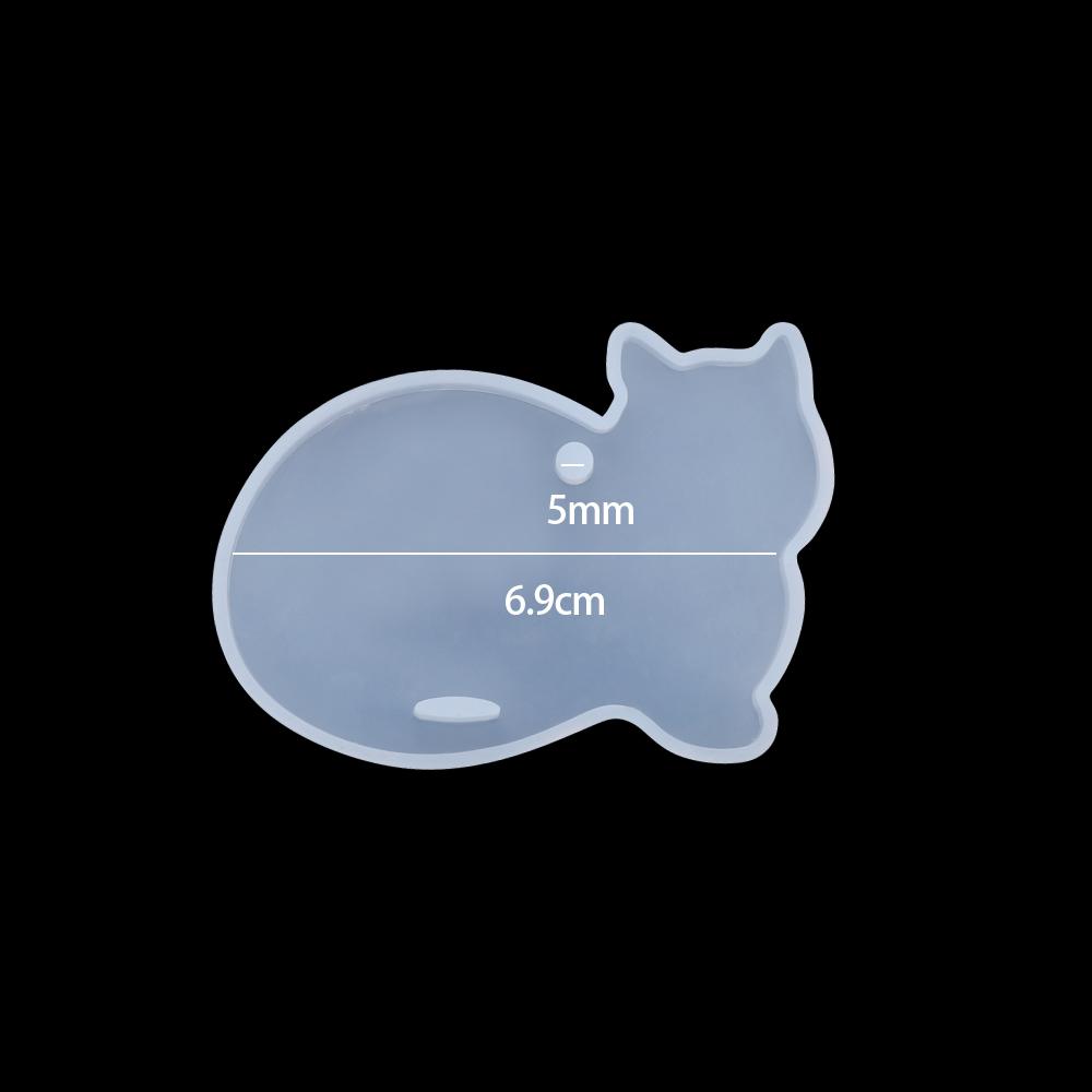 

Cute Cat Head Pet Hanging Tag Silicone Mold Animal Pendants Epoxy Resin Molds For DIY Keychain Handmade Crafts Jewelry Making