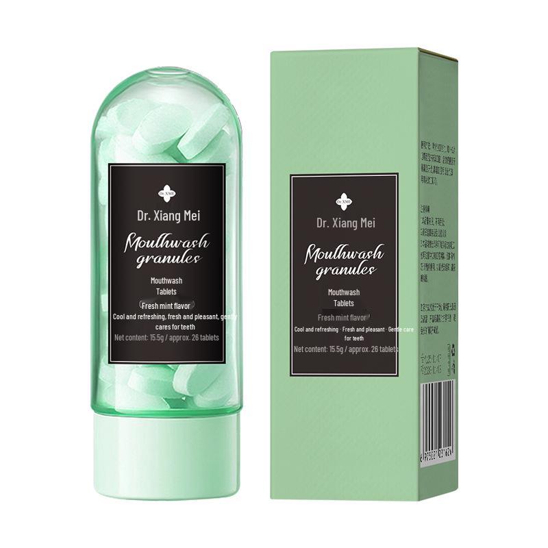 

Dr. Mei Portable Mouthwash Granules: Chewable Solid Toothpaste for Fresh Breath,