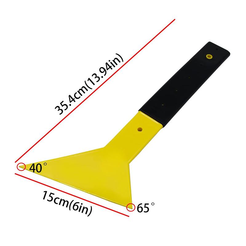 Car Windshield Snow Frost Ice Removal Shovel Scraper Cleaning Tool Triangle Window Tinting Squeegee with Non-Slip Long Handle