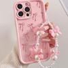 Stylish Bow Chain Case for iPhone Models: 13 Pro, 15, 15 Pro Max, 16, 17