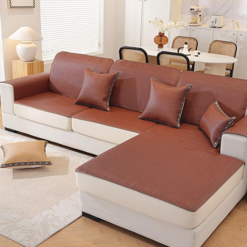 

Новая летняя шляпа для дивана, чехол для подушки, ротанговый коврик, нескользящий, высококачественный, летний чехол для коврика, накидка, ткань 70*70cm