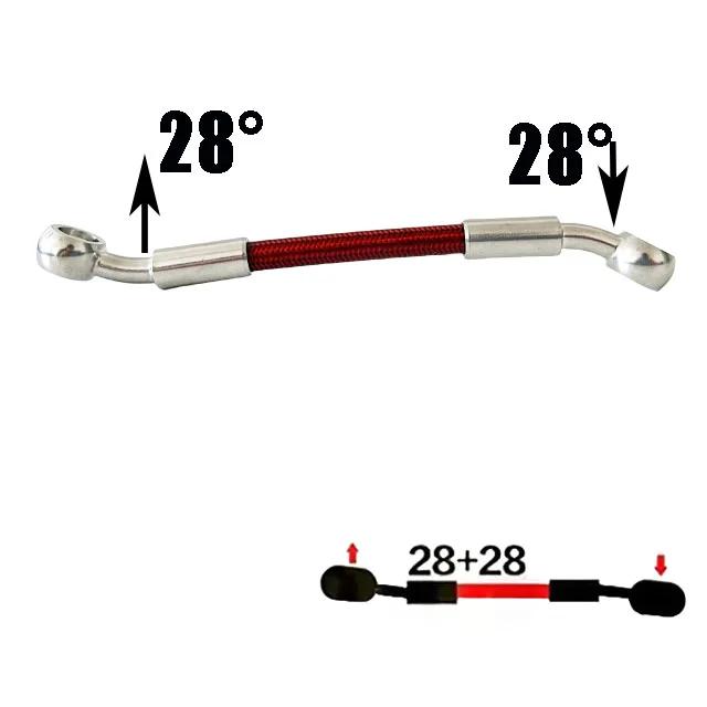 

Multi Angle 0°28°90° 10cm-500cm Motorcycle Universal Brake Hose Clutch or Brake Cable Hydraulic Hose Pipe Line 10mm Banjo 10CM