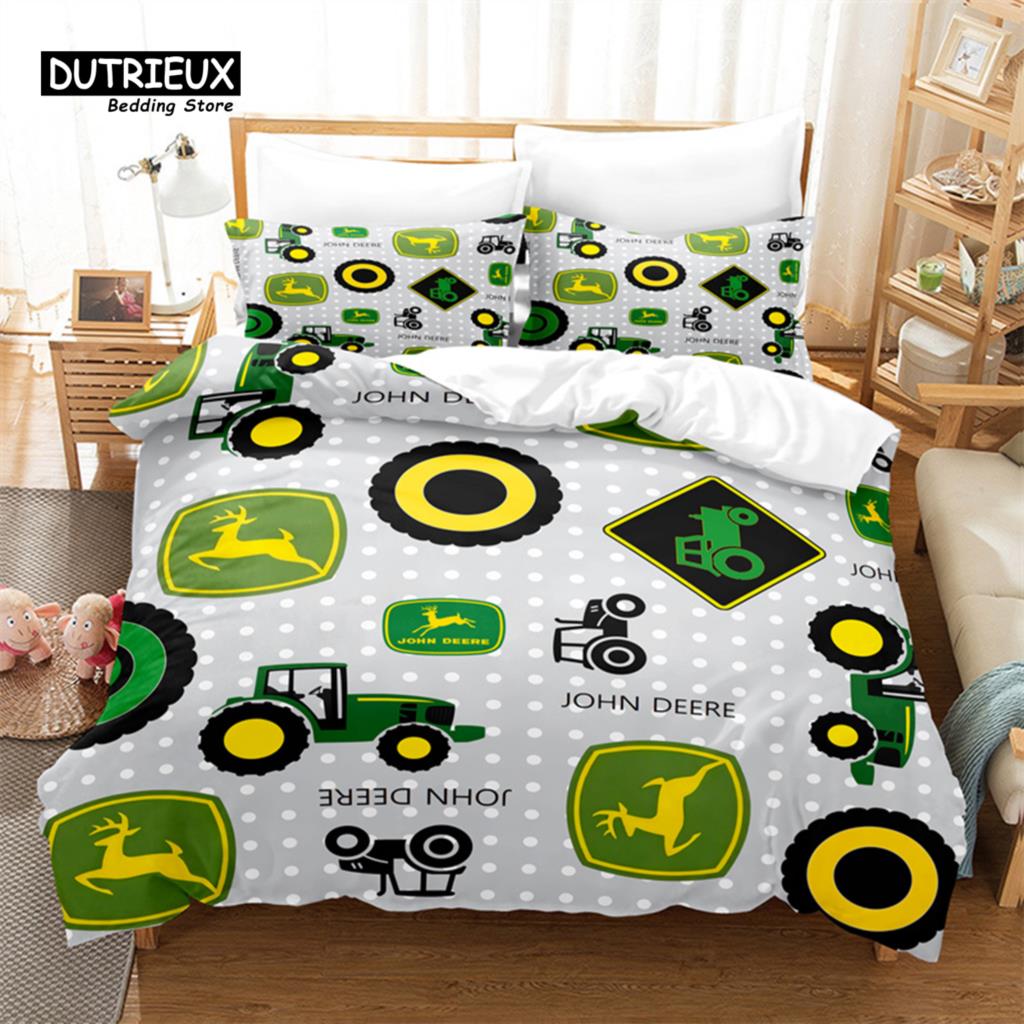 Cartoon Auto Bettwäsche-Set, 3-teiliges Bettbezug-Set, Weicher Bequemer Atmungsaktiver Bettbezug, Für Schlafzimmer Gästezimmer Dekor