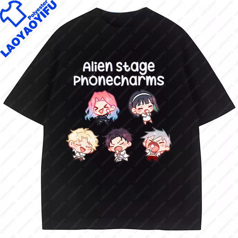 

Alien Stage T Shirt Cosplay Anime Shirt Cartoon Graphic CrewNeck Short Sleeve Polyester Boy Kids Girl Y2k Clothes Camisetas S